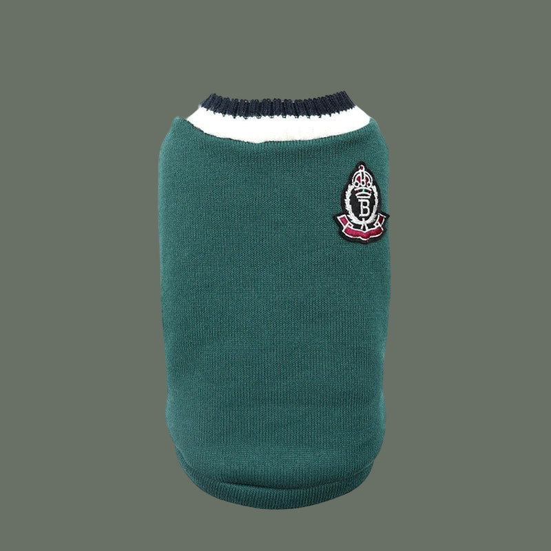 Variante verte du pull pour chien Style canin