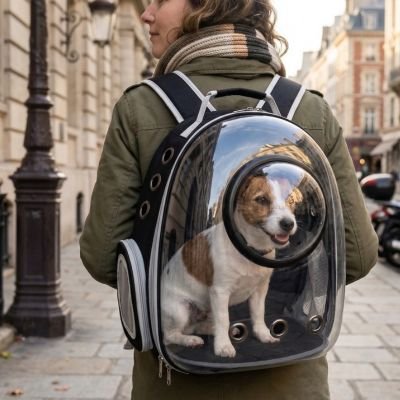 Sac a dos chien avec coque