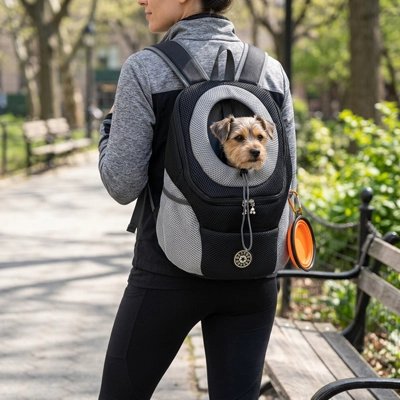 Sac a dos chien noir