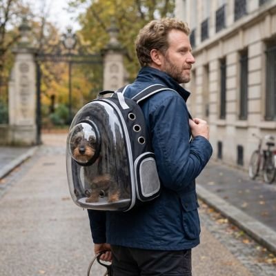 Sac a dos chien promenade ville