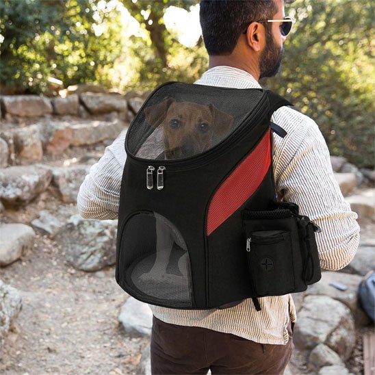 Sac à dos pour chien noir