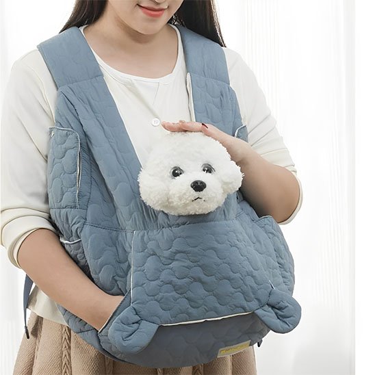 sac de transport chien bleu