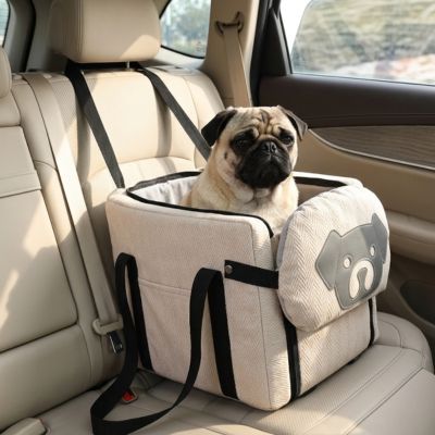sac de transport pour chien à l'arrière