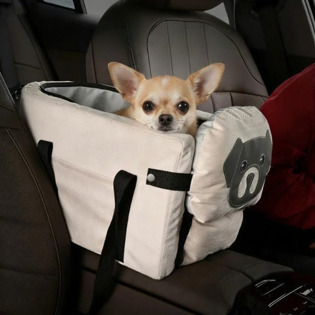 sac de transport pour chien à l'avant