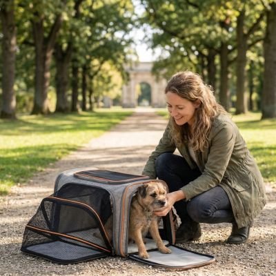 Sac de transport pour chien orange