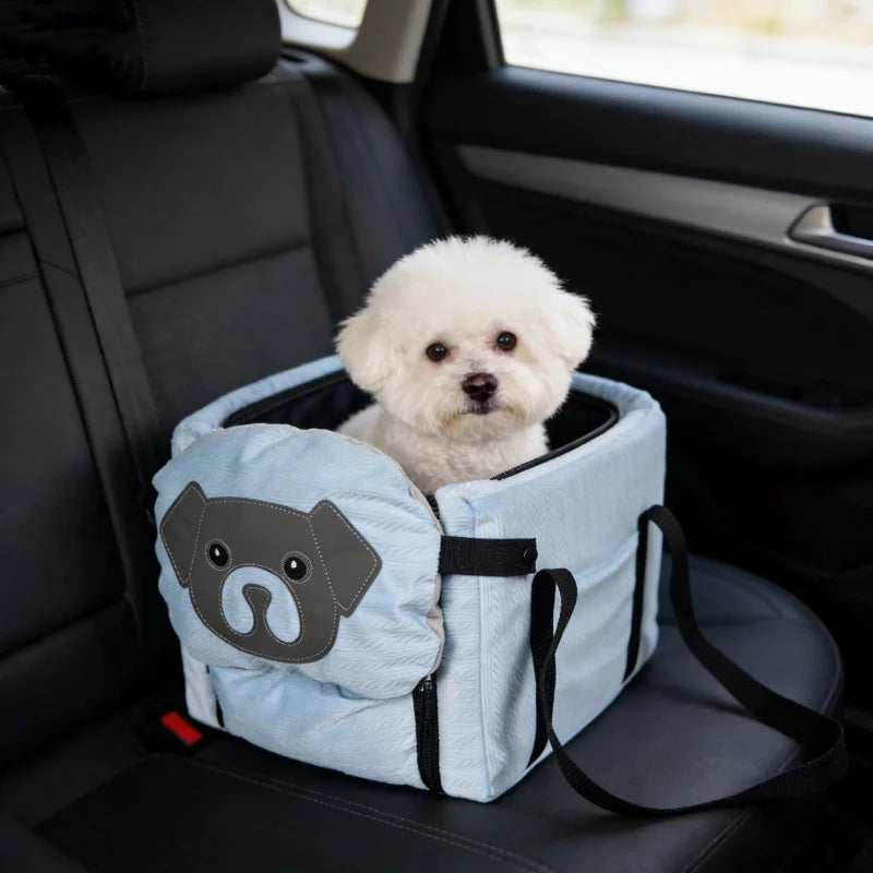 sac de transport pour chien sur siège arrière