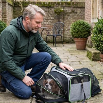 Sac de transport pour chien vert
