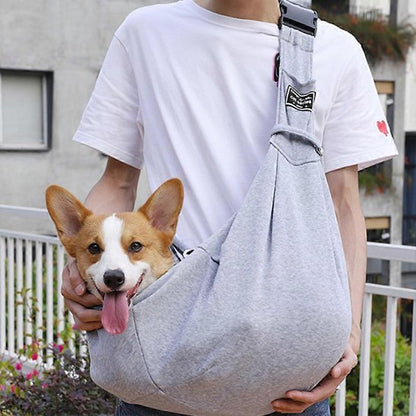 Sac de transport de chien gris