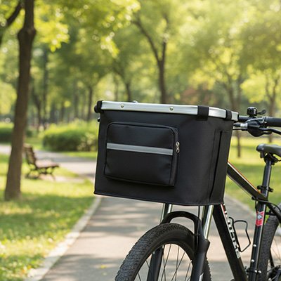 Vélo panier chien parc