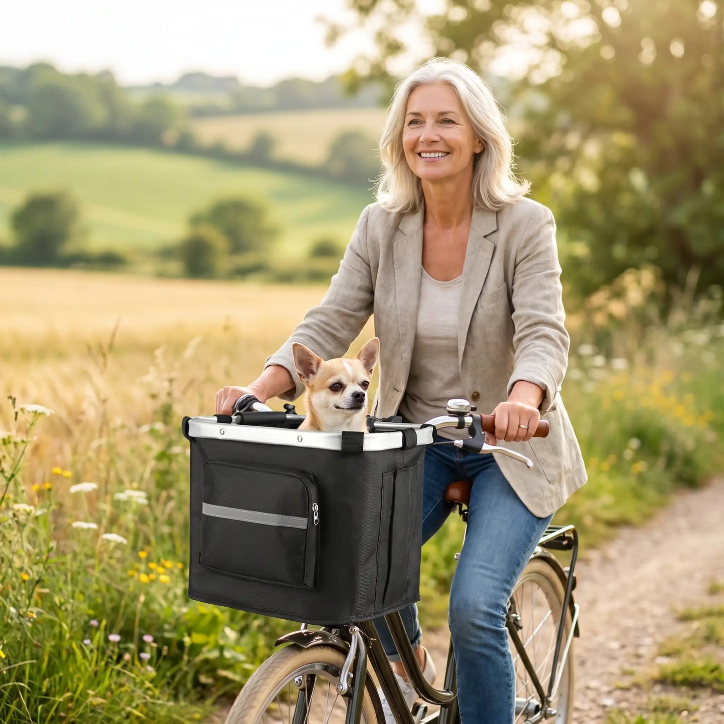 Vélo panier Chien | Sécurisé