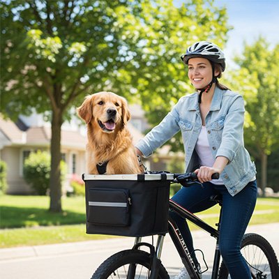 Vélo panier chien sorties