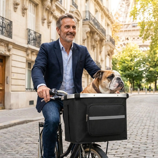 Vélo panier Chien | Sécurisé